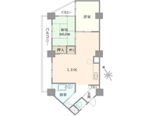 【埼玉県/川口市栄町】川口ファミリーマンション 間取り図