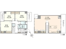 【東京都/豊島区東池袋】コスモ東池袋 間取り図