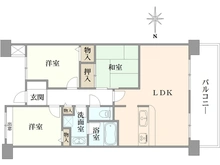 【埼玉県/鶴ヶ島市富士見】コンフォート若葉ポルカ 間取り図