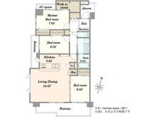 【東京都/足立区千住桜木】レクセルマンション北千住 間取り図