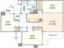 【埼玉県/ふじみ野市市沢】ライオンズガーデンシティふじみ野 間取り図