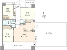 【東京都/板橋区上板橋】クリオ上板橋弐番館 間取り図