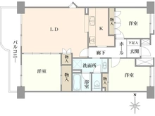 【東京都/練馬区光が丘】光が丘パークタウン ゆりの木通り南 3号棟 間取り図