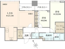 【東京都/港区三田】シティタワー麻布十番 間取り図