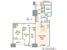 【東京都/港区三田】三田ガーデンヒルズ　イーストヒル 間取り図