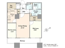 【東京都/港区東新橋】東京ツインパークス　レフトウィング 間取り図