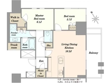 【東京都/渋谷区渋谷】プラウドタワー渋谷 間取り図