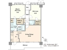 【東京都/目黒区青葉台】東急ドエル・アルス目黒青葉台 間取り図