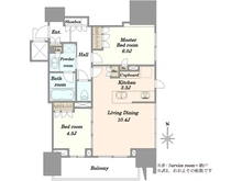 【東京都/港区東麻布】クラッシィスイート・ジオ東麻布 間取り図