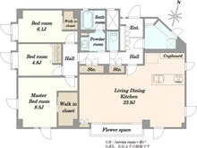 【東京都/渋谷区西原】代々木上原第一マンションズ 間取り図