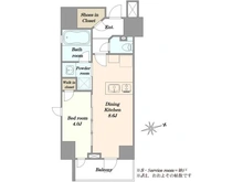 【東京都/港区西新橋】オープンレジデンシア虎ノ門 間取り図