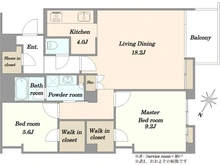 【東京都/渋谷区千駄ヶ谷】東高原宿ペアシティ 間取り図
