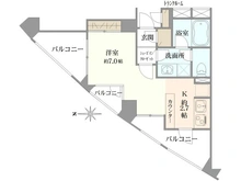 【東京都/目黒区大橋】クオリア目黒大橋ウエスト 間取り図