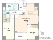 【東京都/渋谷区代官山町】ウィスティリアコート代官山 間取り図