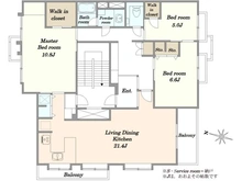 【東京都/渋谷区上原】上原グリーンハイム 1号棟 間取り図