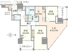 【東京都/渋谷区富ヶ谷】ブリリアタワー代々木公園クラッシィ 間取り図