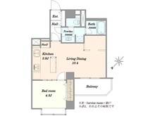 【東京都/渋谷区東】サンフローラハイツ渋谷 間取り図