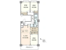 【神奈川県/相模原市南区上鶴間】ルネ東林間A棟 間取り図
