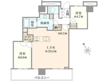 【神奈川県/海老名市扇町】グレーシアタワーズ海老名 イースト 間取り図