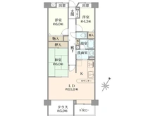 【神奈川県/海老名市柏ケ谷】モアステージ海⽼名 間取り図
