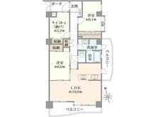 【神奈川県/相模原市中央区小山】ベルシャトウ相模原 間取り図