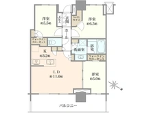 【神奈川県/海老名市めぐみ町】リーフィアタワー海老名ブリスコート 間取り図