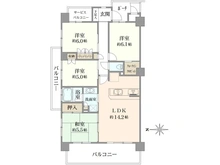 【神奈川県/相模原市中央区清新】サーパス南橋本 間取り図