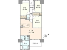 【神奈川県/海老名市河原口】ベルドゥムール海老名弐番館 間取り図