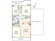 【神奈川県/大和市下鶴間】東急ドエルアルス大和 間取り図