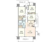 【神奈川県/伊勢原市石田】デュオ愛甲石田 間取り図