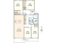 【神奈川県/海老名市柏ケ谷】東建ニューハイツ海老名2号棟 間取り図