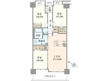 【神奈川県/大和市下鶴間】ハイホーム鶴間ブロードタウン 間取り図