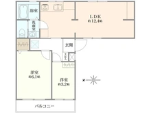 【神奈川県/海老名市国分北】セザール第2海老名 間取り図