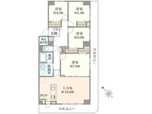 【神奈川県/相模原市南区大野台】コープ野村相模大野台 間取り図