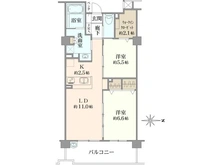 【東京都/町田市三輪緑山】デュオセーヌ緑山 間取り図