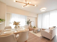 【神奈川県/相模原市南区古淵】ウィルズスクエアヴェルテックスタワー リビング・ダイニング：※家具、LDの照明は含まれません。