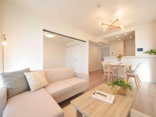 【神奈川県/相模原市南区古淵】ウィルズスクエアヴェルテックスタワー リビング・ダイニング：※家具、LDの照明は含まれません。