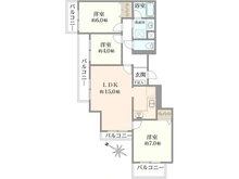 【神奈川県/横浜市港北区大豆戸町】ヒルトップ菊名 B棟 間取り図