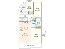 【神奈川県/相模原市南区西大沼】藤和ライブタウン相模大野1号棟 間取り図