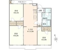 【神奈川県/厚木市岡田】厚木岡田団地 4 号棟 間取り図
