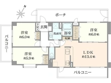 【神奈川県/大和市つきみ野】コスモつきみ野プライムコート 間取り図