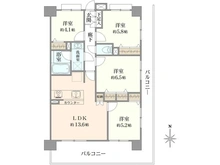 【神奈川県/相模原市緑区西橋本】ライオンズガーデン橋本 間取り図