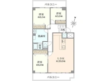 【東京都/町田市南町田】藤和南町田ハイタウン 間取り図