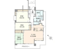 【神奈川県/座間市相模が丘】クリオ小田急相模原参番館 間取り図