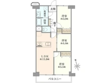 【神奈川県/海老名市下今泉】海老名スカイハイツ 間取り図
