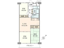 【神奈川県/座間市小松原】ゾンネンハイム第1南林間 間取り図