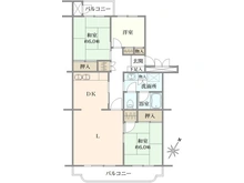 【神奈川県/大和市西鶴間】コーポ下鶴間 7号棟 間取り図