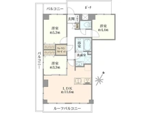 【神奈川県/相模原市南区上鶴間本町】ライオンズマンション相模大野東 間取り図