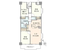 【神奈川県/相模原市南区東大沼】カーサ古淵 間取り図