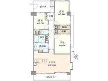 【神奈川県/相模原市中央区横山】グリーンコーポ相模原パークサイド 間取り図
